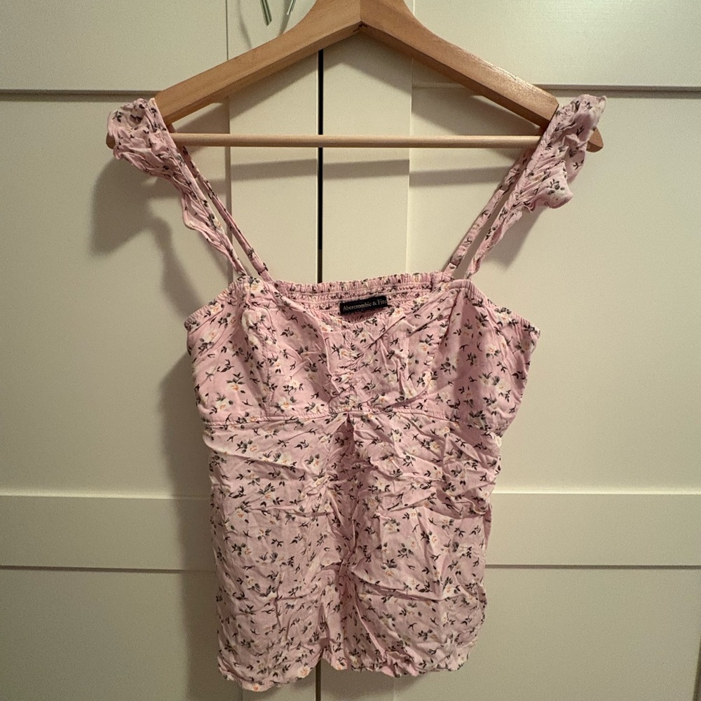Floral Pink Ruffled Camisole